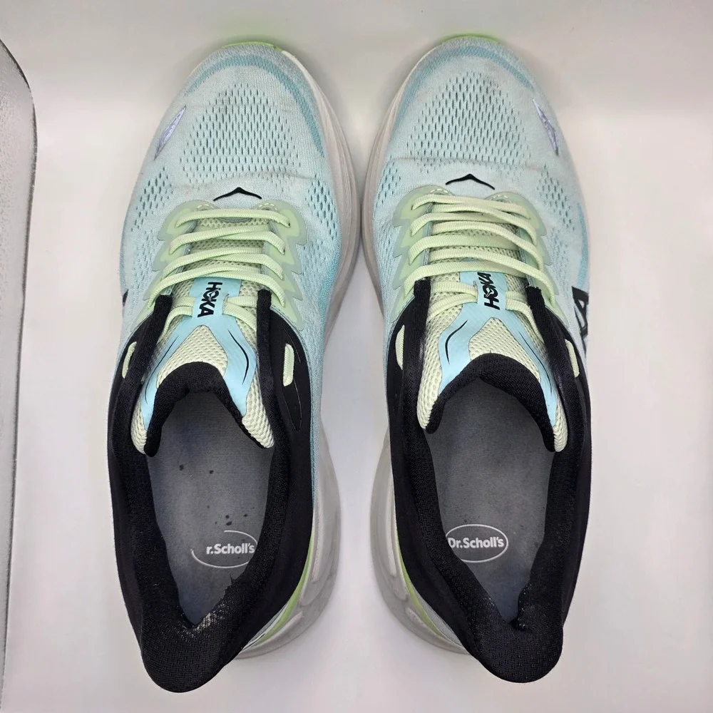 Hoka Bondi 9 Blue Lime Green Running Shoes | Mens 12.5 1162011 LNMT
